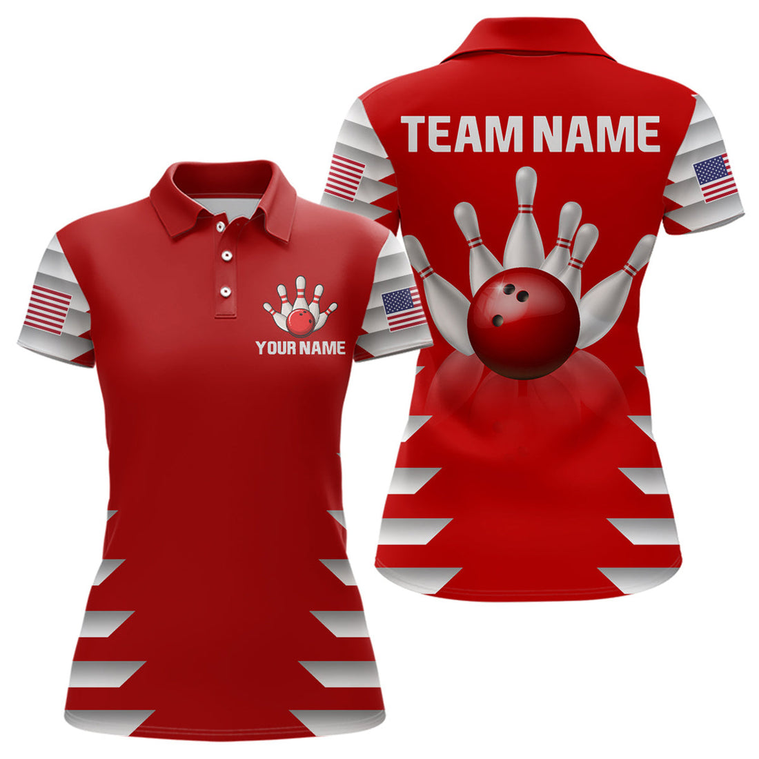 Custom Bowling Team League Shirt for Bowling Women's Polo Shirts S-5XL