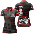 Custom Personalized Red And Black Bowling Shirt For Women's Polo Shirts S-5XL