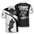 Personalized Name Tennis I Play Tennis Because I Like It Men's Polo Shirt S-5XL