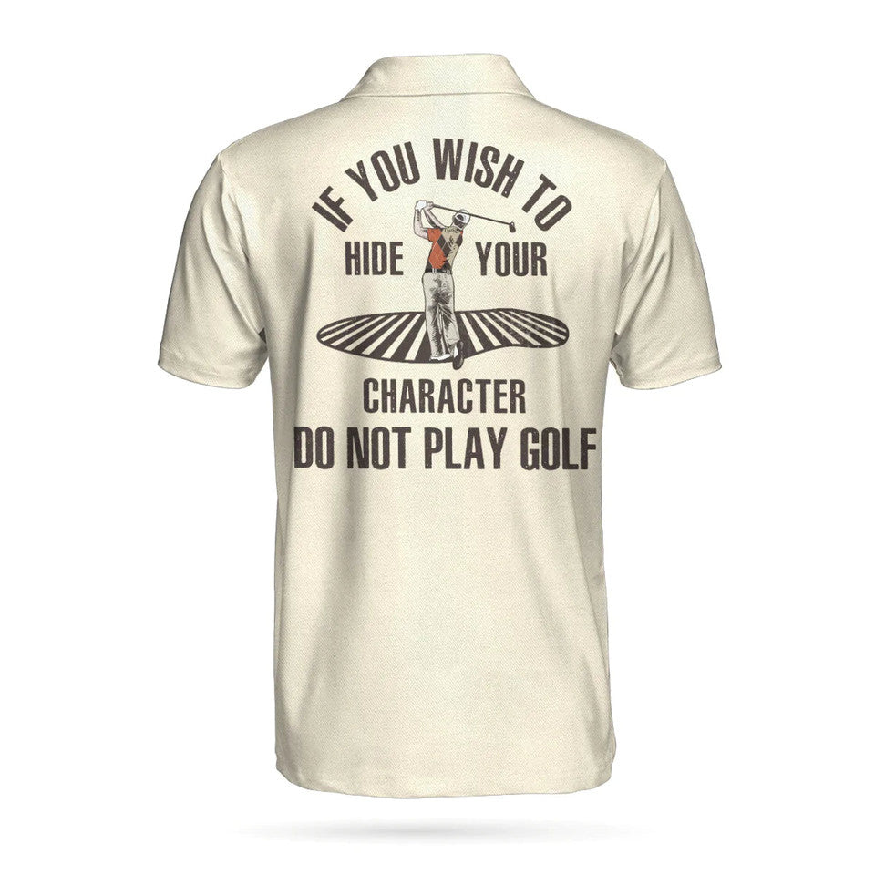 Argyle Pattern Golf Shirt You Wish To Hide Your Character Men's Polo Shirt S-5XL
