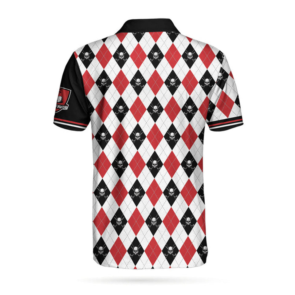 It Takes A Lot Of Balls Argyle Skull Golf Shirt Men's Polo Shirt S-5XL