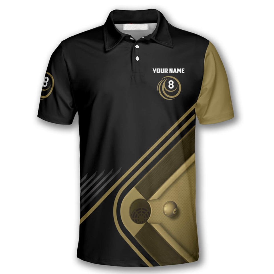 Custom It's All About Billiards Custom Name Billiard Men's Polo Shirt S-5XL