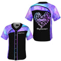 Custom Dog Groomer Purple Heart Paw Shirt Gift Baseball Jersey S-5XL