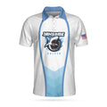 Jawsome Golfer Shark American Flag Best Men's Polo Shirt S-5XL