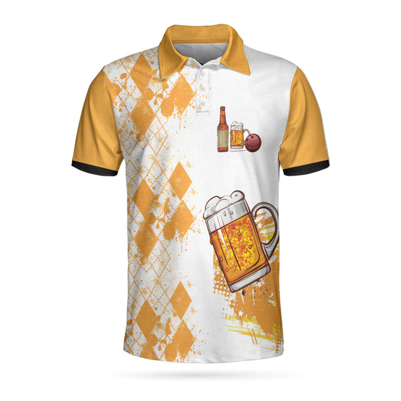 Just Another Beer Drinker With Bowling Addiction Men's Polo Shirt S-5XL