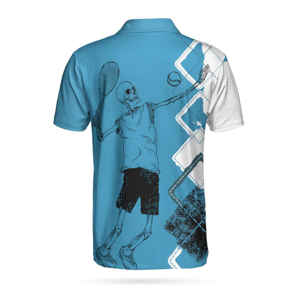 Argyle Pattern Skeleton Tennis My Ace Best Tennis Shirt Men's Polo Shirt S-5XL
