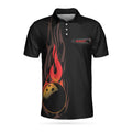 Custom Fire Bowling Ball Shirt Keep Your Eyes The Balls Men's Polo Shirt S-5XL