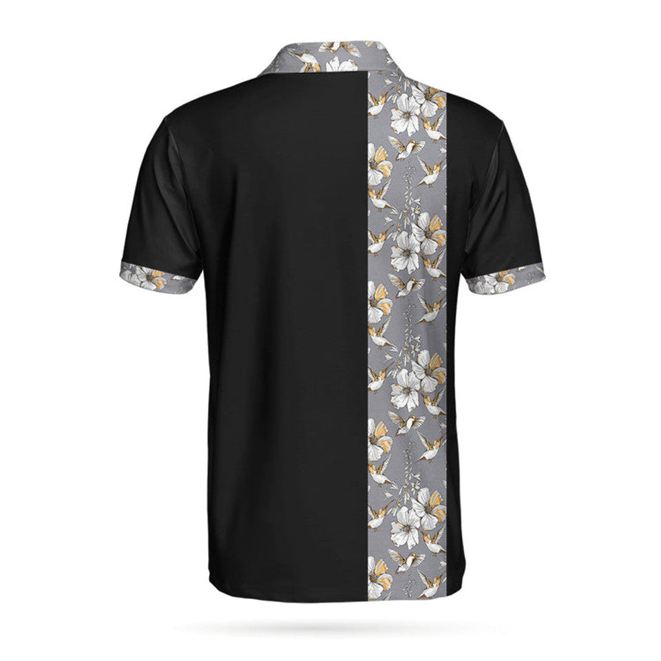 Luxury Golden Skull Black Golf Ash Floral Golf Shirt Men's Polo Shirt S-5XL