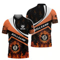 Custom Ball In Fire Billiard Polo Shirt Print Sport Style Men's Polo Shirt S-5XL