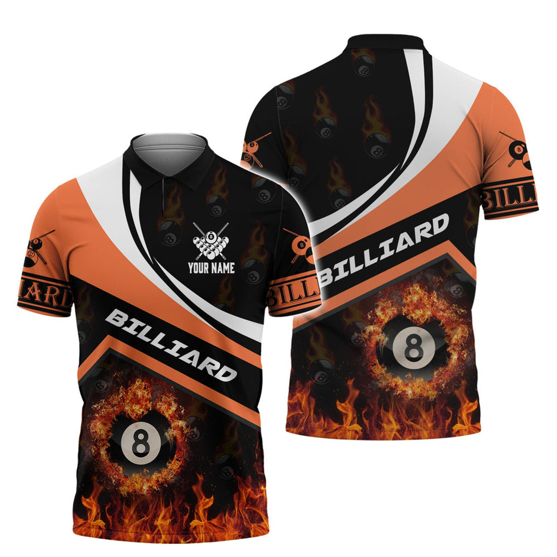 Custom Billiard Club Shirt Personalized Name 3D Design Men's Polo Shirt S-5XL