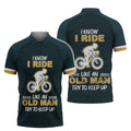 I Rise Like An Old Man Essensial Polo Shirt For Cyclist Men's Polo Shirt S-5XL