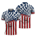 American Flag Cycling Shirt for Outdoor Sports Men's Polo Shirt S-5XL
