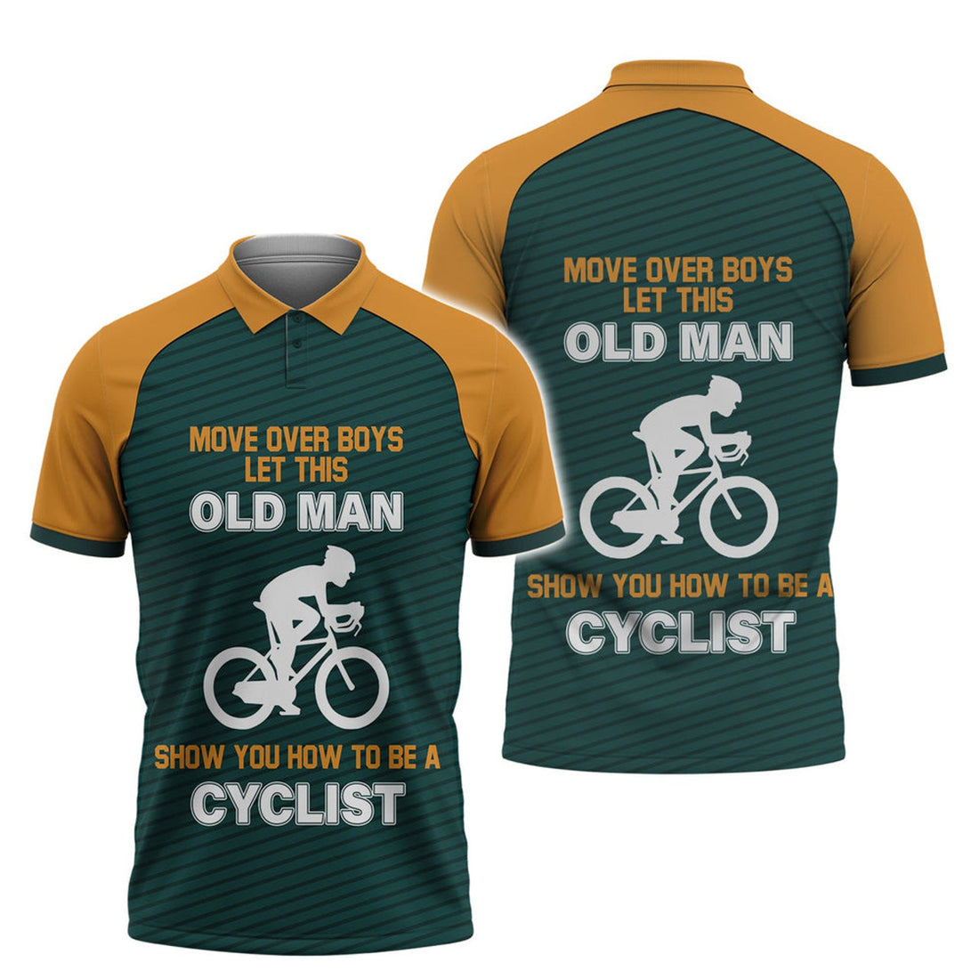 Old Man With A Bike Cycling Outfit Men's Polo Shirt S-5XL