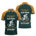 Old Man With A Bike Cycling Outfit Men's Polo Shirt S-5XL