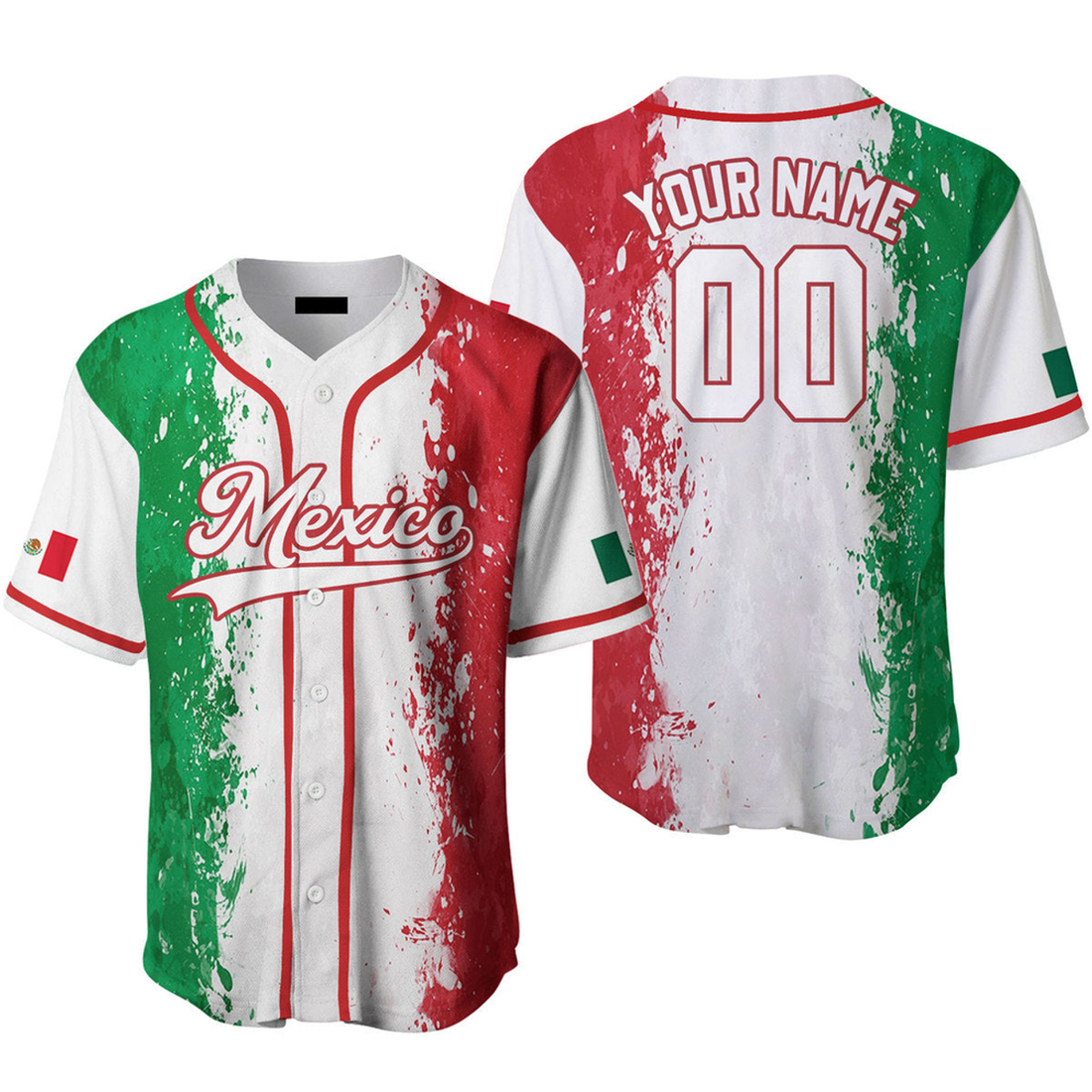Custom Baseball Jerseys Gift for Mexicans Pride Baseball Jersey S-5XL