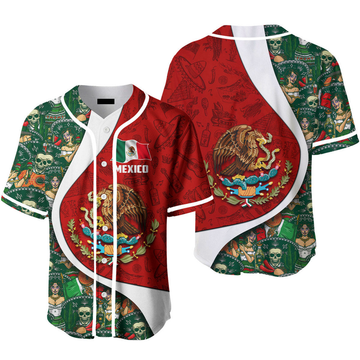 Mexico Day Fiesta Baseball Jersey Proud Mexican Baseball Jersey S-5XL