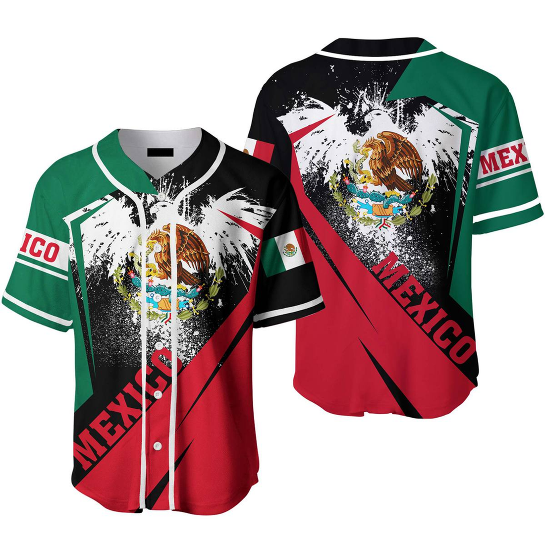 Mexico Flag Gift for Mexicans Patriot Baseball Jersey S-5XL