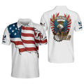 Custom America Love It Or Leave It Eagle US Flag Gift Men's Polo Shirt S-5XL