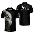 Personalized Independence Day Custom Eagle Heartbeat Men's Polo Shirt S-5XL