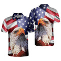 Patriotic American Eagle Print Polo for Independence Day Men's Polo Shirt S-5XL