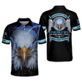 Custom Name Freedom Isnt Free American Eagle Veteran Men's Polo Shirt S-5XL
