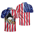 American Flag Eagle Rip Cool Patriotic Polo Shirt Men's Polo Shirt S-5XL