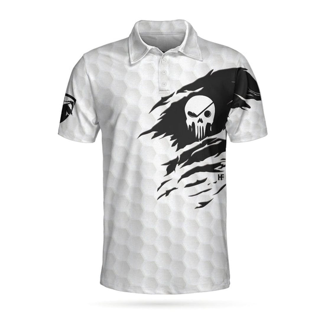 Never Underestimate An Old Man With Golf Club Skull Best Men's Polo Shirt S-5XL