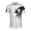 Never Underestimate An Old Man With Golf Club Skull Best Men's Polo Shirt S-5XL