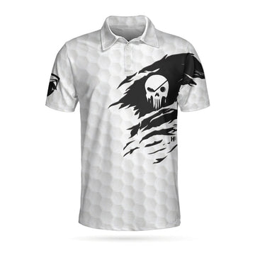 Never Underestimate An Old Man With Golf Club Skull Best Men's Polo Shirt S-5XL