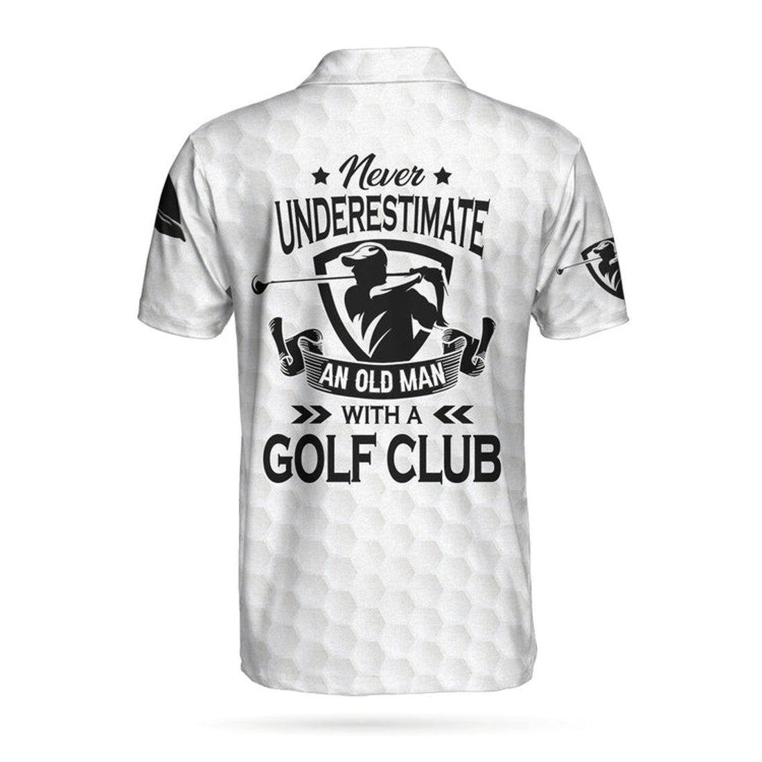 Never Underestimate An Old Man With Golf Club Skull Best Men's Polo Shirt S-5XL