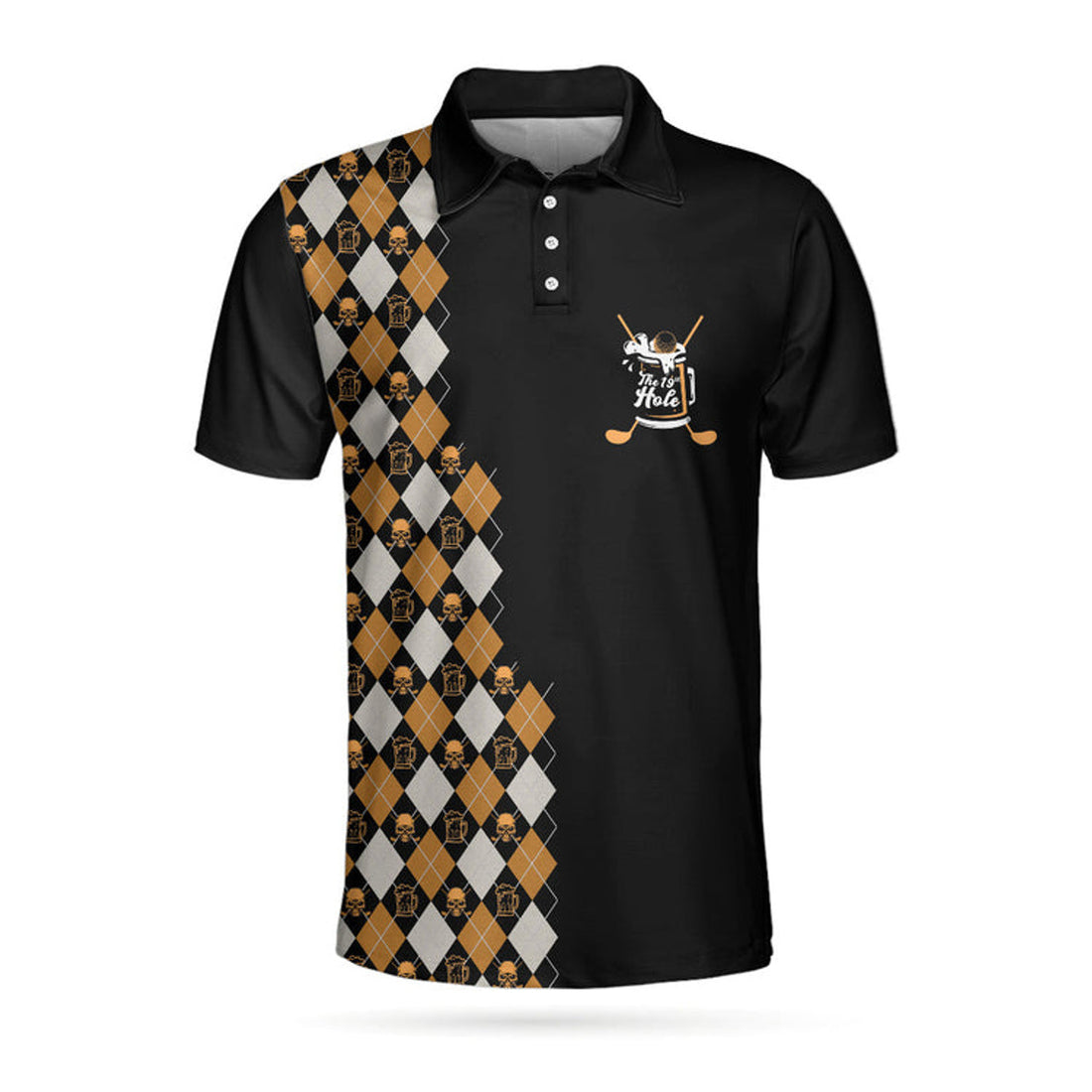 No Shanks Just Dranks Argyle Beer Golf Men's Polo Shirt S-5XL