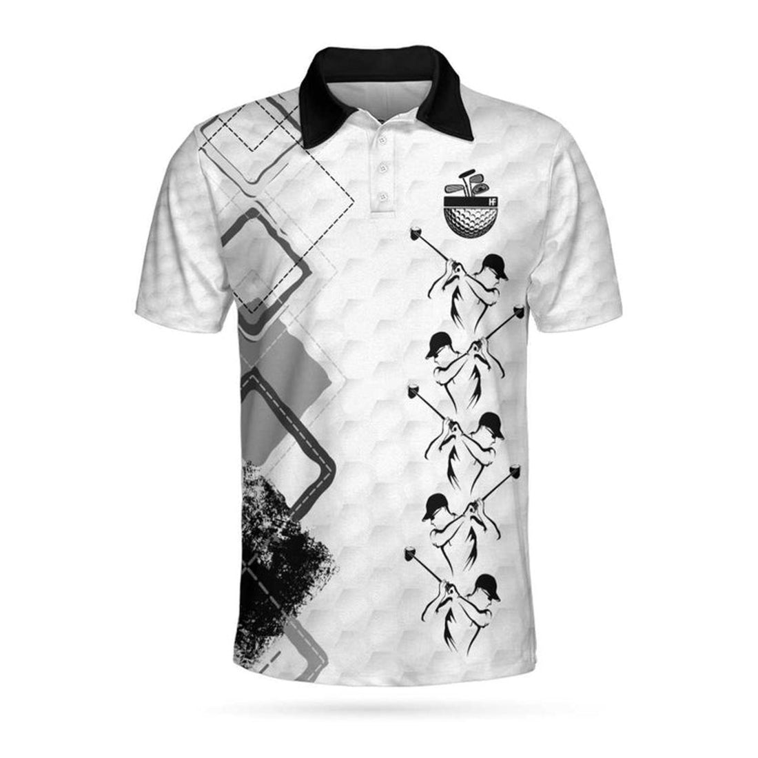 Cool Golfing Shirt Argyle Pattern Old Guys Rule Men's Polo Shirt S-5XL