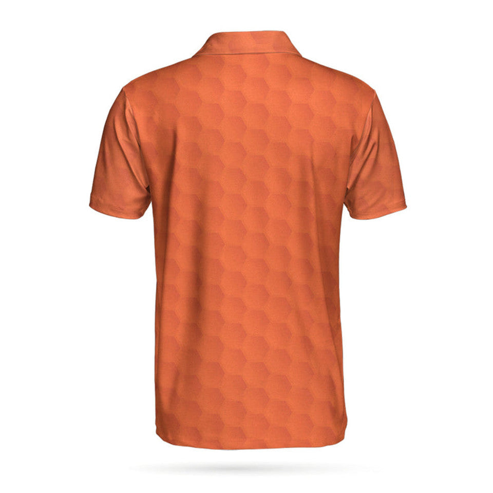 Orange Ball Pattern Short Sleeve For Golf All Over Print Men's Polo Shirt S-5XL