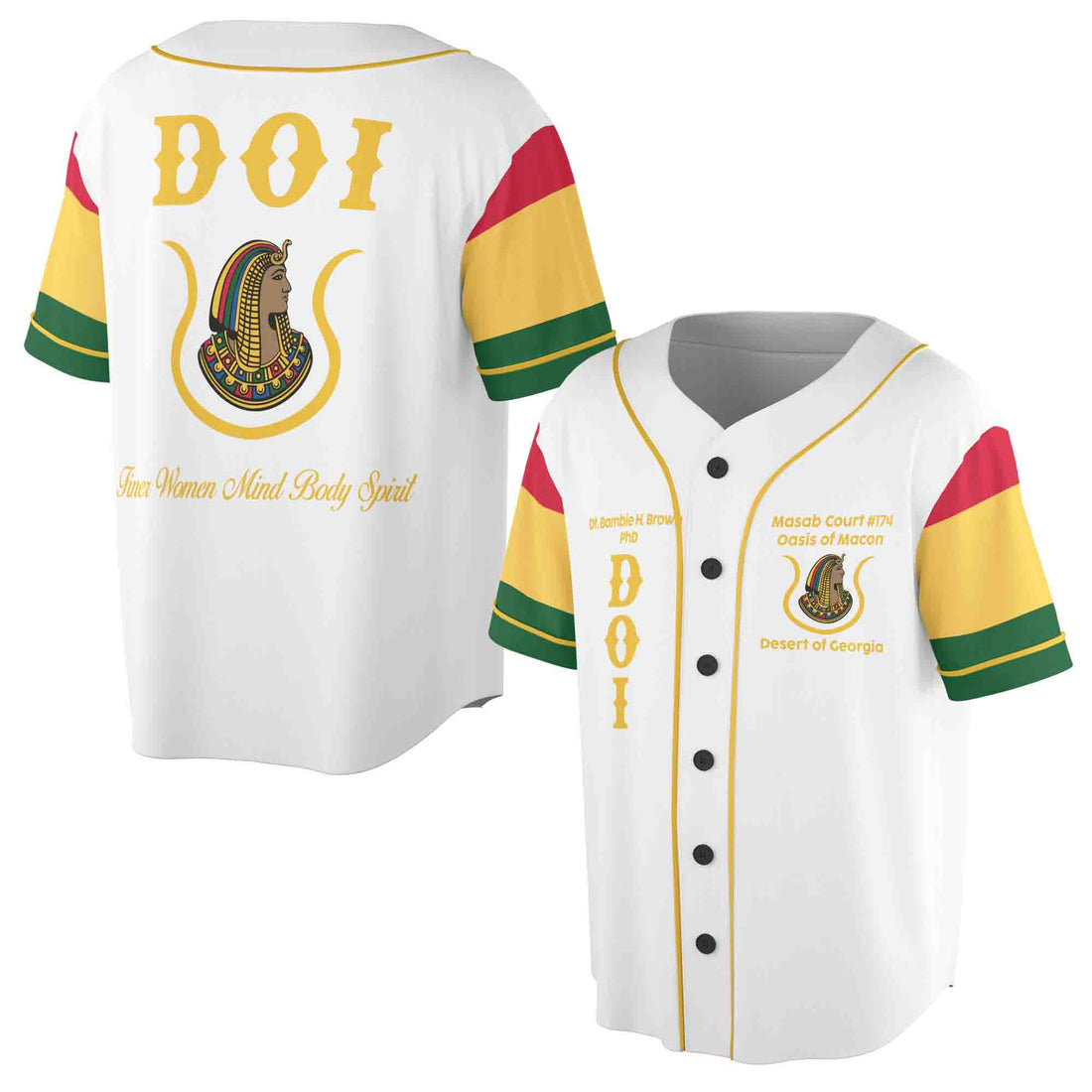 Custom Name Temple DOI Daughter of Isis Unisex Baseball Jersey S-5XL