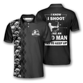 Custom Archery Skull Shirt I Know I Shoot Like an Old Man Men's Polo Shirt S-5XL