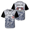 Custom American Camo Baseball Jersey Personalized Baseball Jersey S-5XL