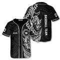 Athlete BW Tribal Baseball Jersey S-5XL