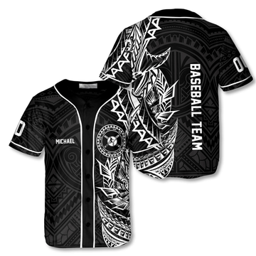 Athlete BW Tribal Baseball Jersey S-5XL