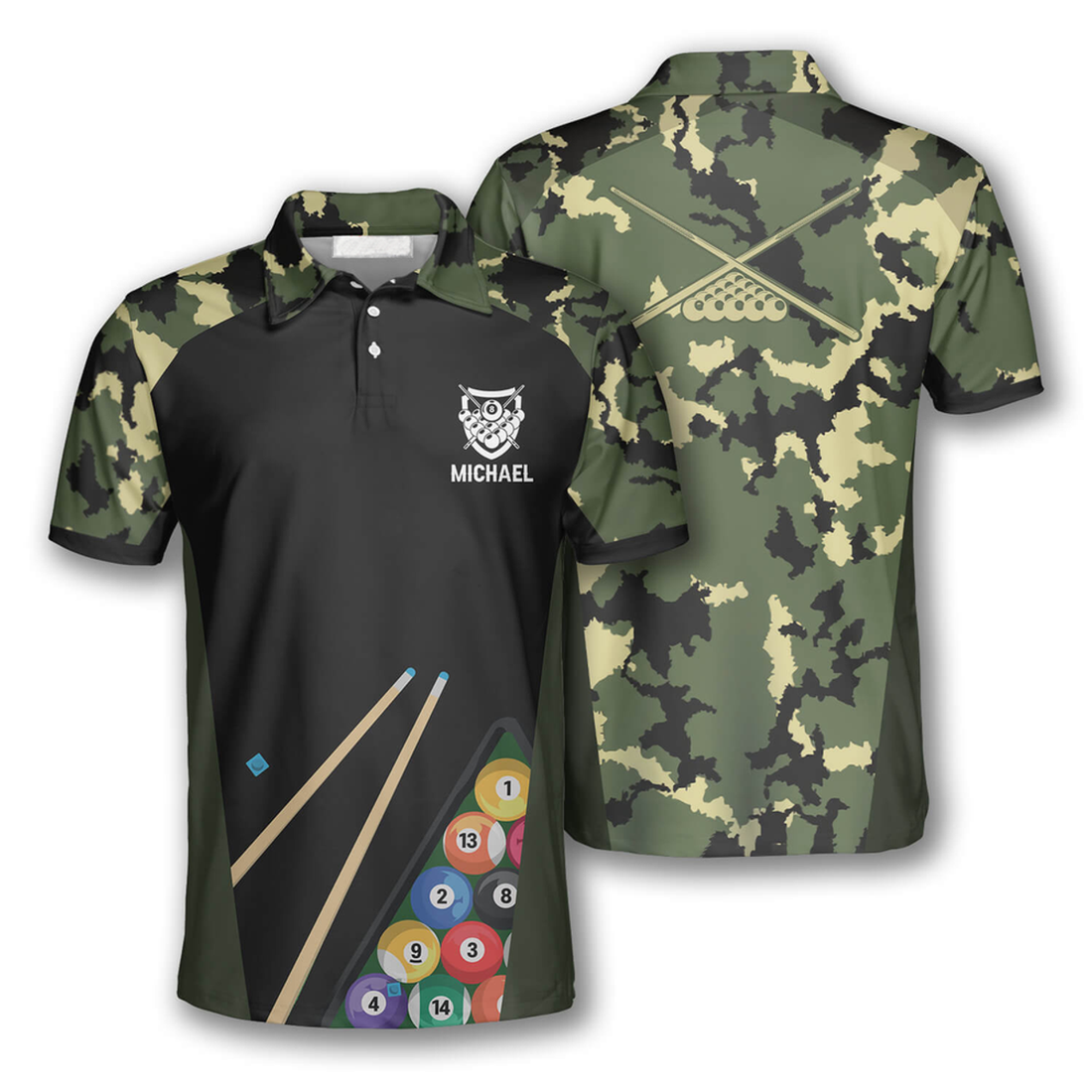 Custom Billiard Shirt Gift for Billiard Lovers and Teams Men's Polo Shirt S-5XL