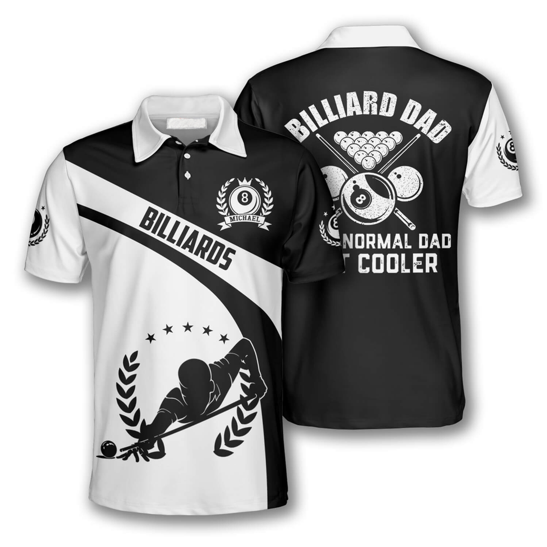 Custom Billiard Cool Dad Version Shirt for Men and Team Men's Polo Shirt S-5XL