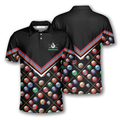 Custom Billiard Ball Pattern Crown Emblem Uniform for Men Men's Polo Shirt S-5XL