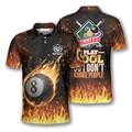Custom I Play Pool So I Don't Choke People Fire Billiard Men's Polo Shirt S-5XL