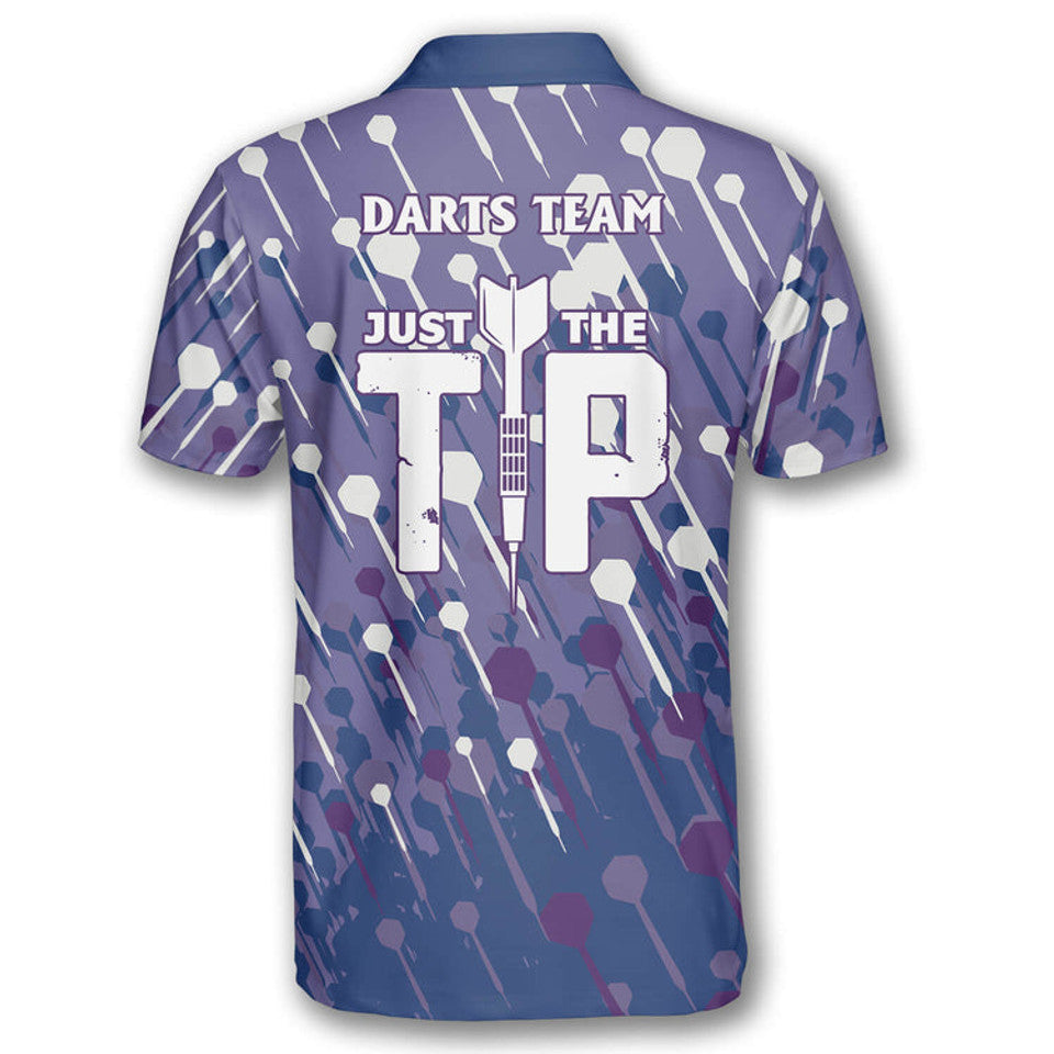 Custom Name Arrow Pattern Darts Just a Tip Dart Men's Polo Shirt S-5XL