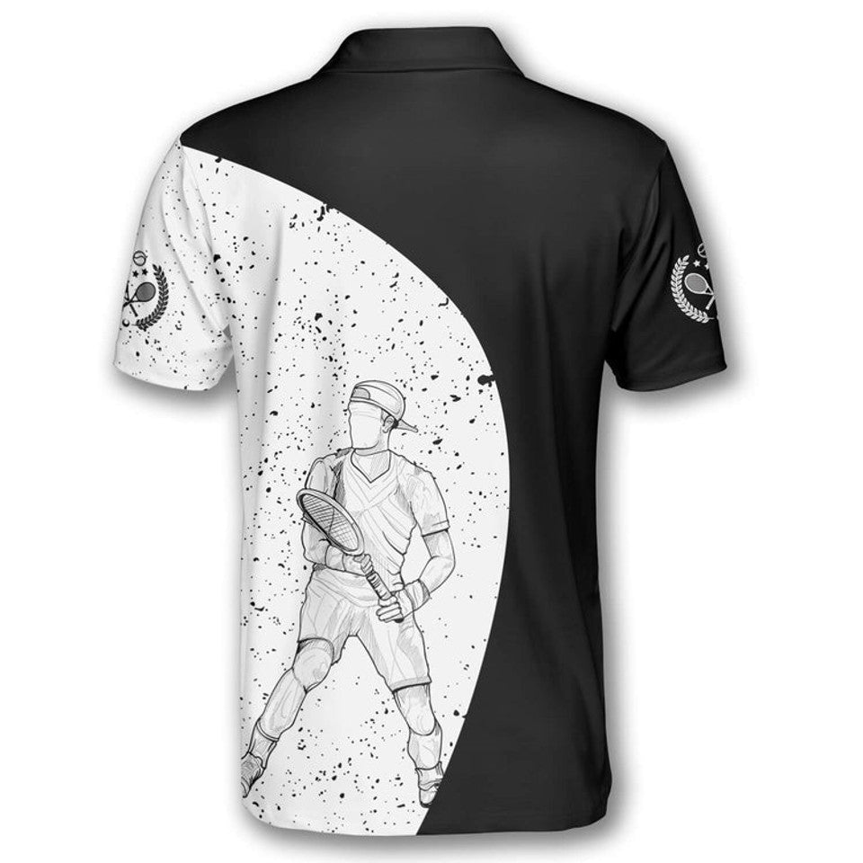 Custom Tennis Silhouettes Personalized All Over Printed Men's Polo Shirt S-5XL