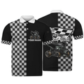 Personalized 3D Dirt Racing Polo with Custom Name Men's Polo Shirt S-5XL