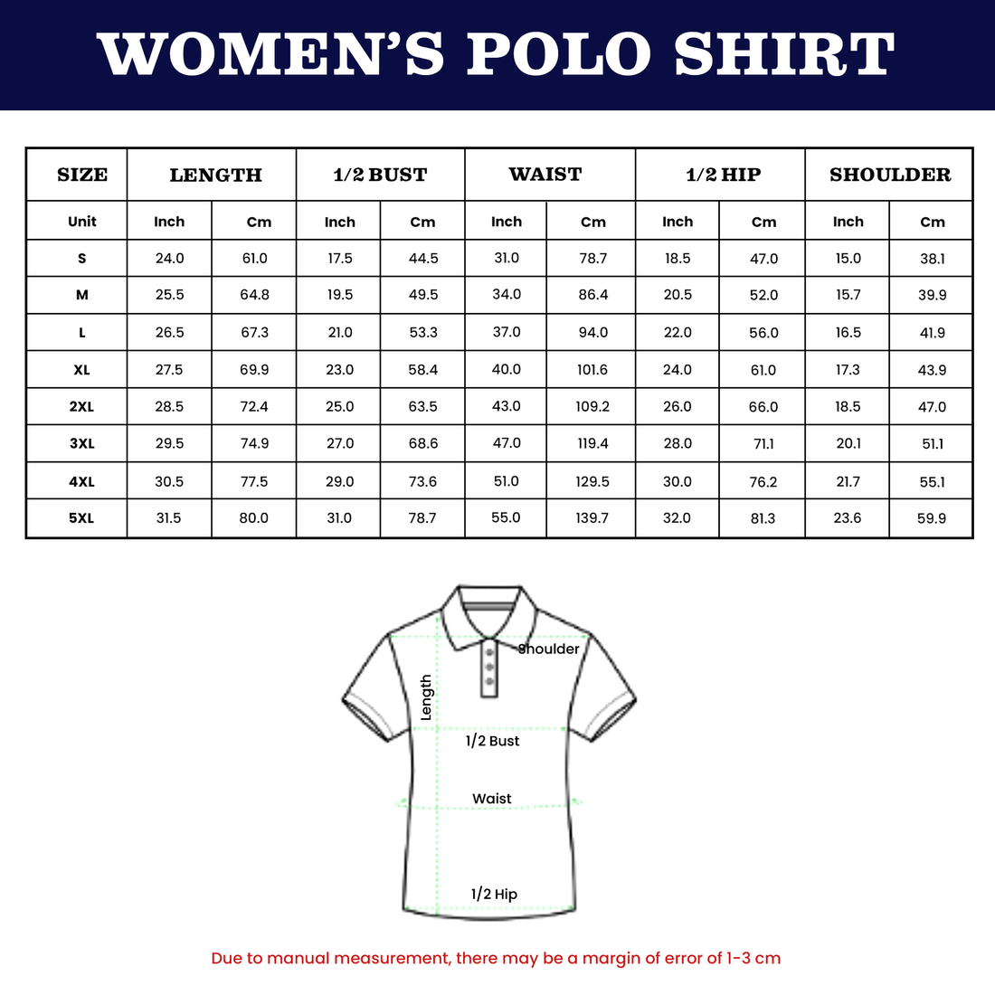 Customize Order of the Eastern Star OES Pentagon Down AF&AM Women's Polo Shirt S-5XL