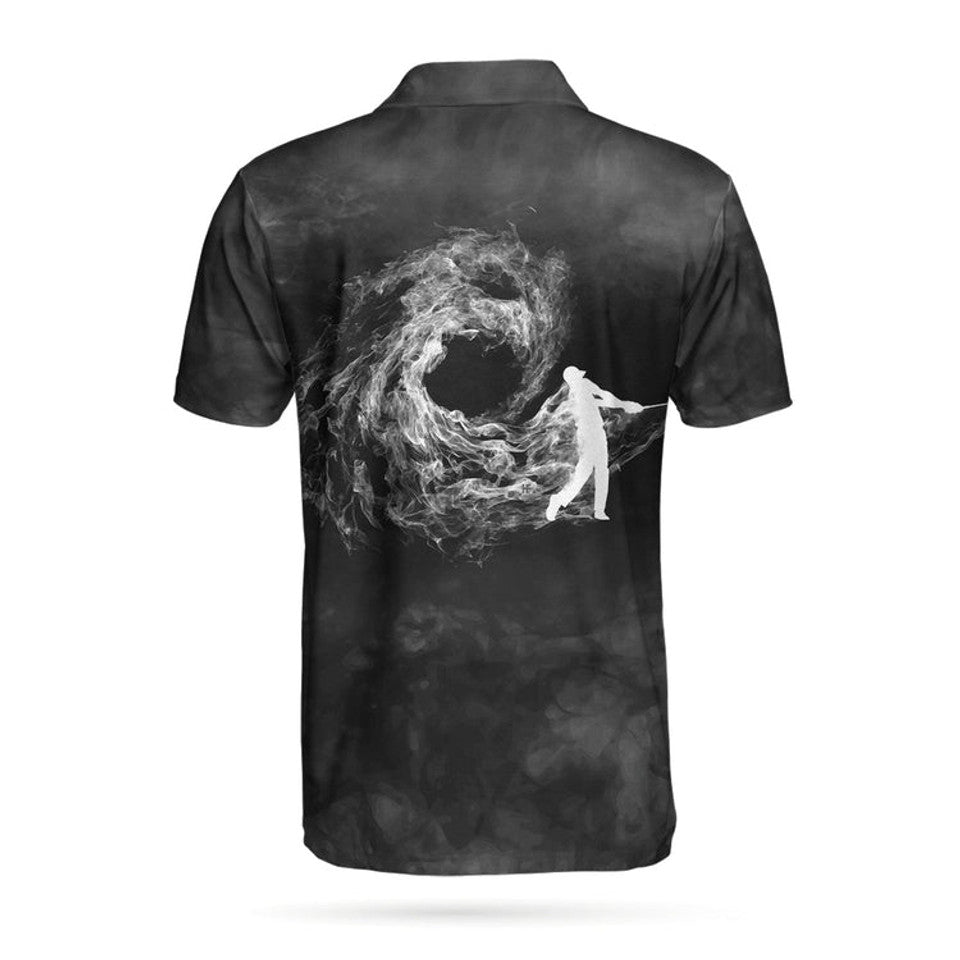 Premium Smoke Background Black Smoke Golf Polo Shirt Men's Polo Shirt S-5XL