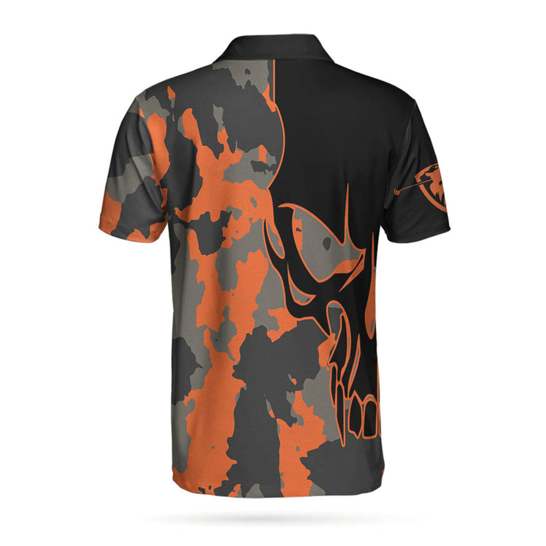 Skull Orange Camo Golf Shirt Streetwear For Men Men's Polo Shirt S-5XL