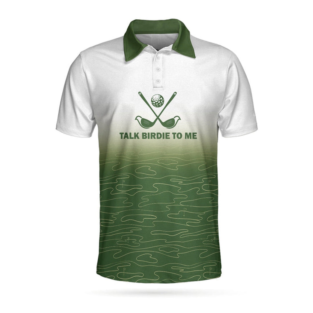 Talk Birdie To Me Golf Shirt White Green Grass Men's Polo Shirt S-5XL