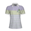 Custom Tennis Purple Pattern Personalized with for Women's Polo Shirts S-5XL